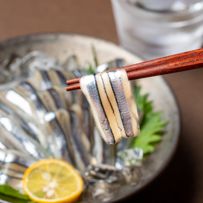 冷凍便｜送料込】椎木水産 キビナゴの刺身 (酢みそ付) 40尾7パックセット