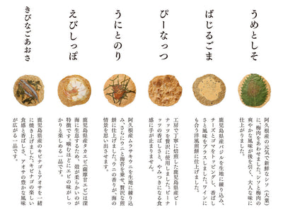 薩摩海山煎餅 ６種24枚入 説明